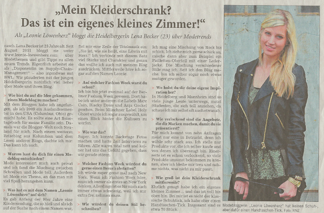 DAS LÖWENHERZ IN DER ZEITUNG