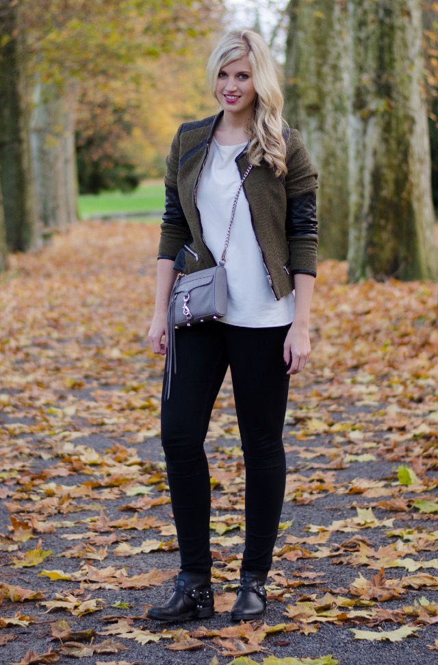 OUTFIT: Olive & Leather